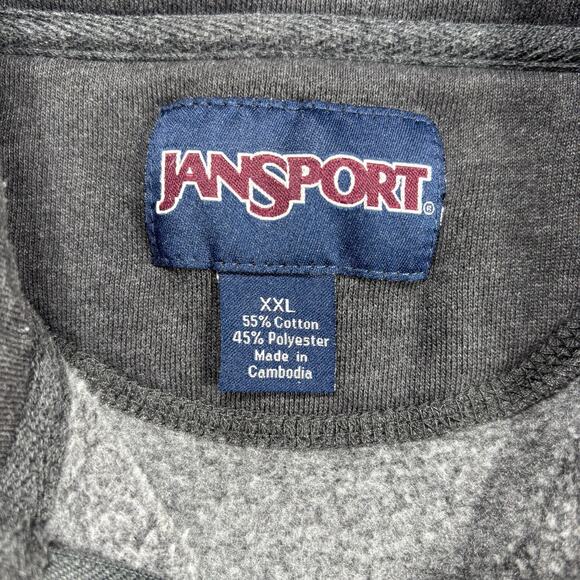 y2k University of Indiana Hoosiers College Jansport Men's XXL 1/4 Zip Sweatshirt - Picture 6 of 7